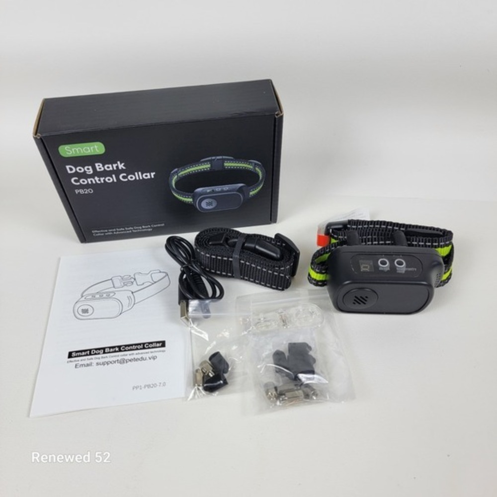 Smart Dog Bark Control Collar PB20 Adjustable Training IP67 Rechargeable 3 Modes
